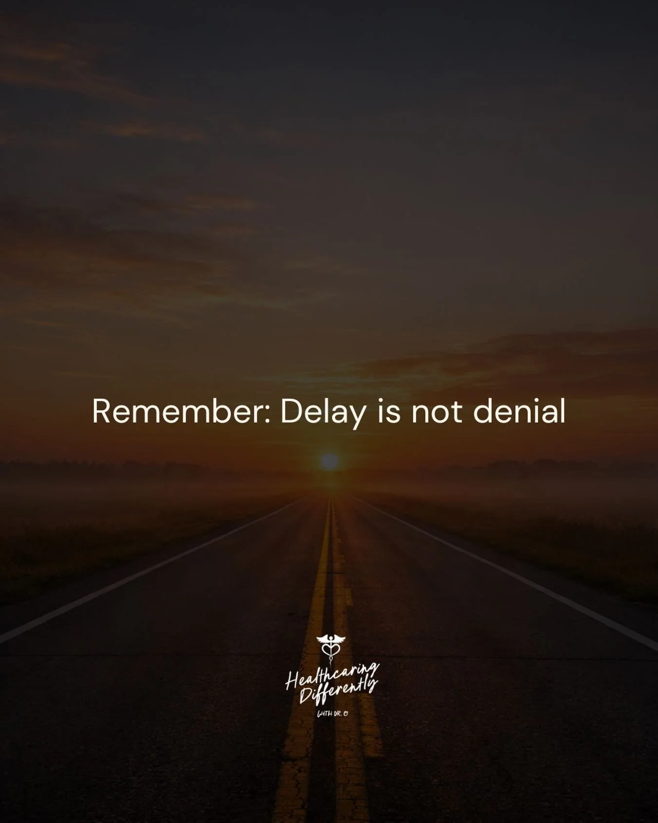 Whether it&rsquo;s a rejection, a waitlist, or not matching this cycle, it may be hard, but it&rsquo;s not the end.

Delay is NOT denial. Your path may look different than you expected, but that does not mean it&rsquo;s over.

Keep going.

#motivatio