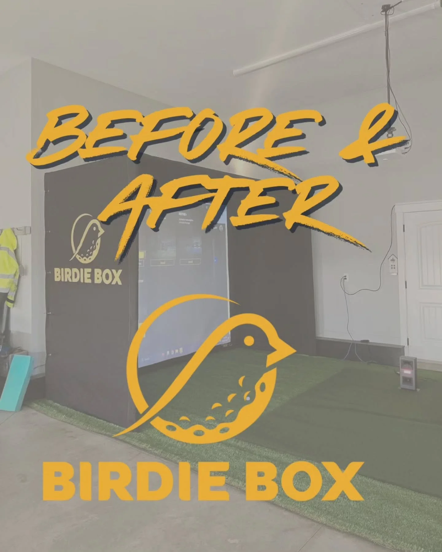 Here's a little B&amp;A to kick off the fall season! 

This was our 8'x10.5' 4K setup, featuring a @uneekor Eye Mini Lite, a @benqnorthamerica 4K projector and a premium @carlsplacediygolf impact screen, because we only use the best ✅ 

AND it was se