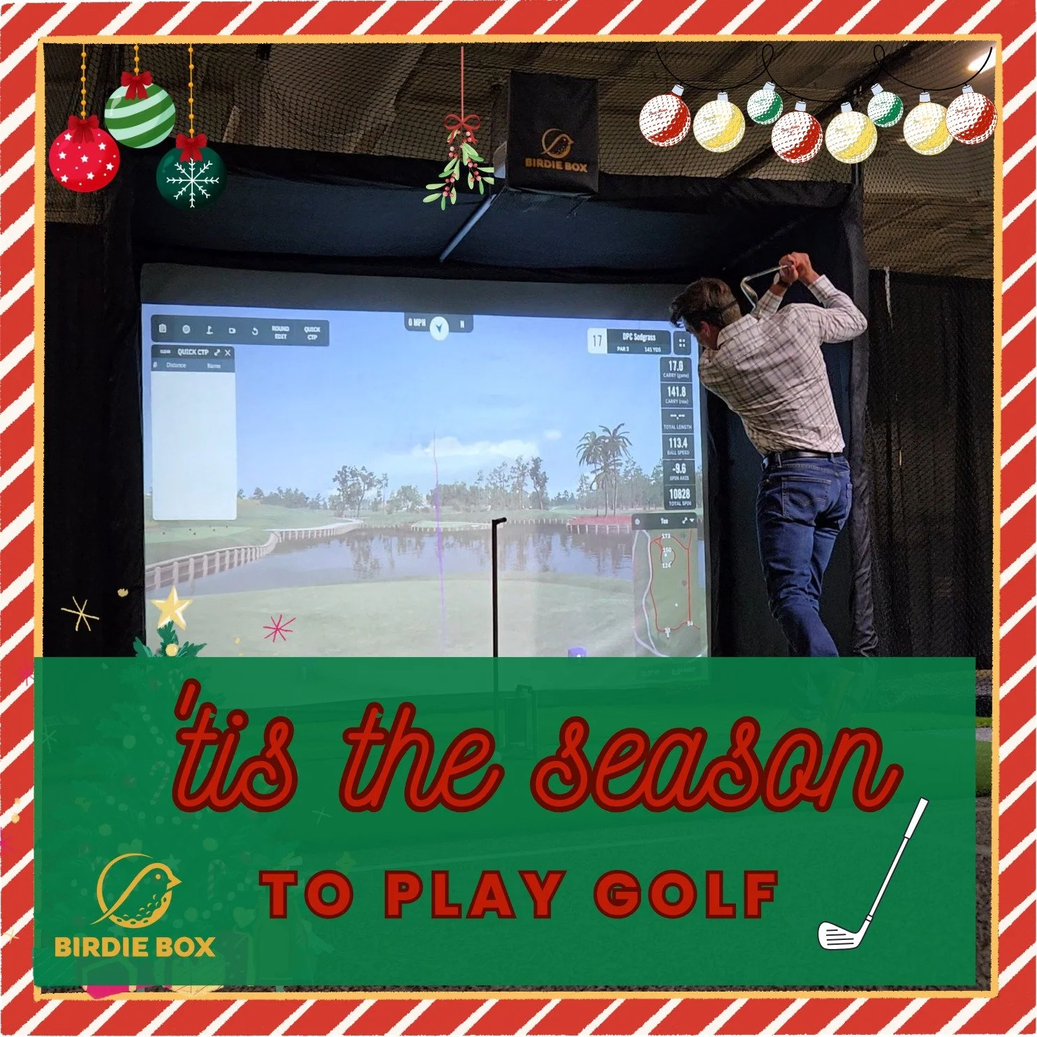 🎄✨ Make this year&rsquo;s Christmas party unforgettable! ✨⛳

Bring the Birdie Box Golf Simulator to your shop, office, or showroom and give your team a holiday party they&rsquo;ll never forget.

✔️ Perfect for all ages &amp; skill levels
✔️ Full cou