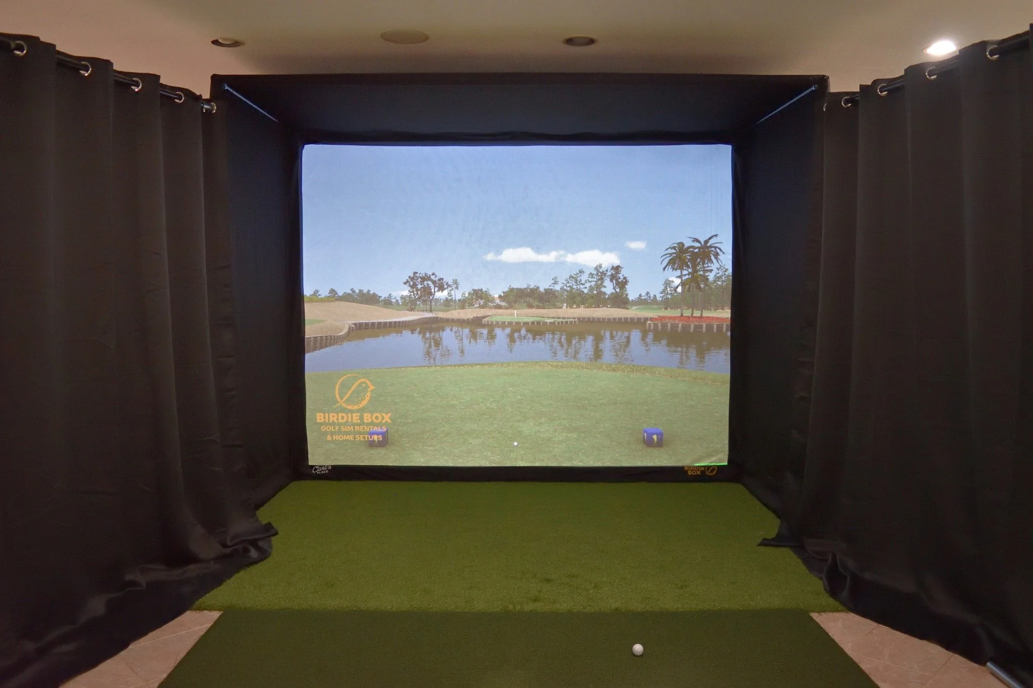 Another Birdie Box First! 🥇

Our enclosures are so HD, we decided to add full-size curtains from them for extra shank protection.

Available as an add-on, these shank-protection curtains help shield walls, windows, and open areas from mishits &mdash