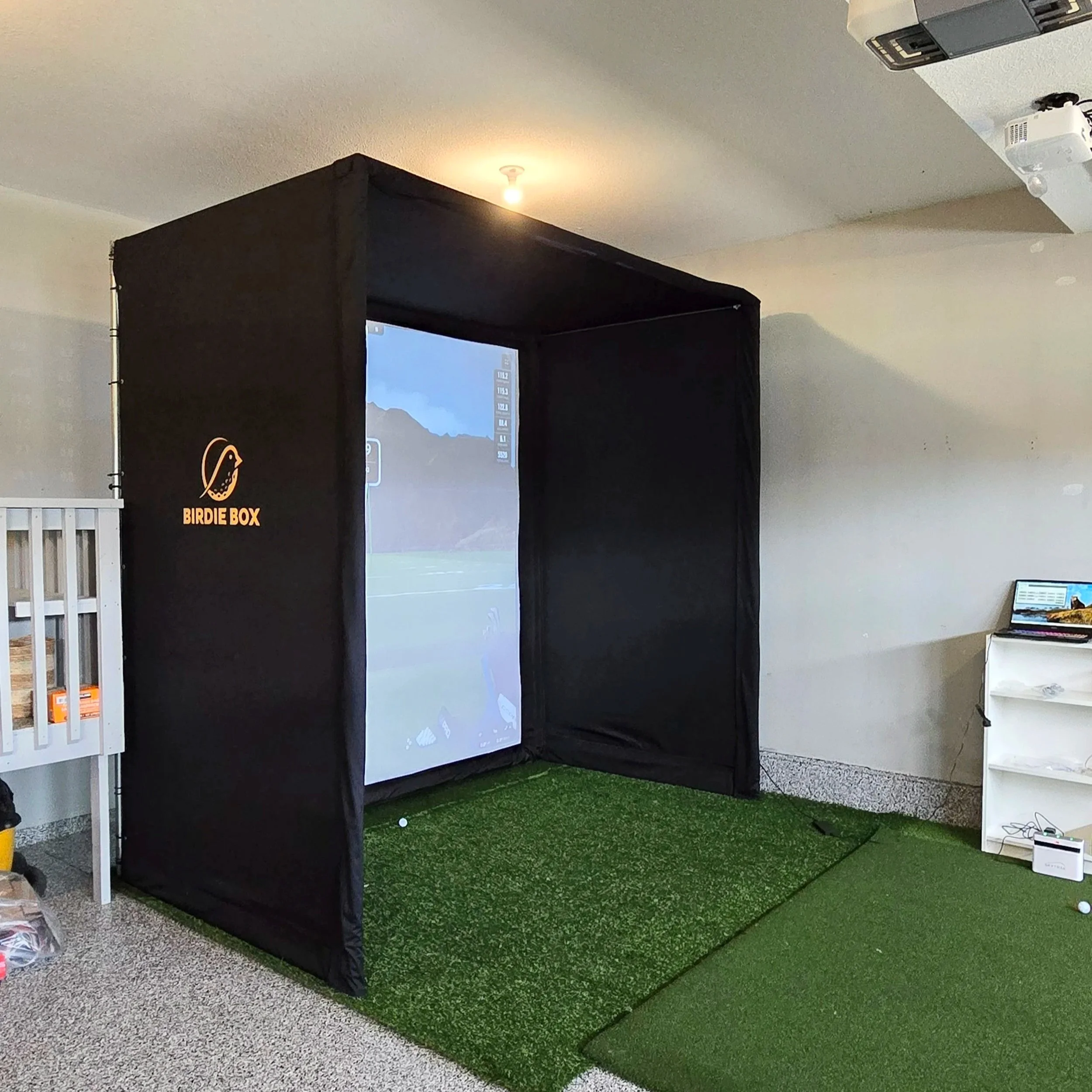 Birdie Box Golf Simulator Enclosure, 9'x9'