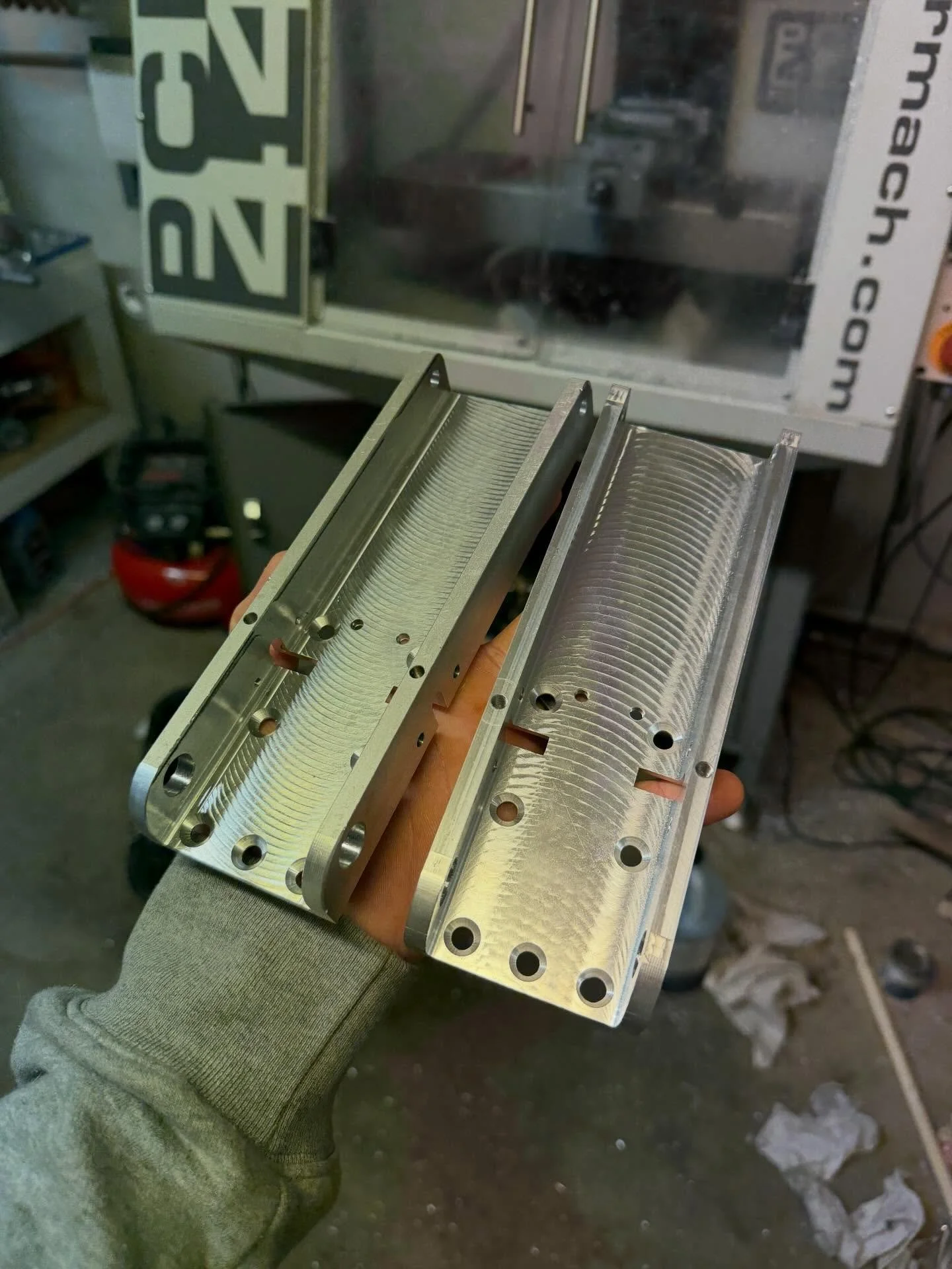 Still here, still making parts! Love being able to spend some time in my shop. #machining #cnc #metal