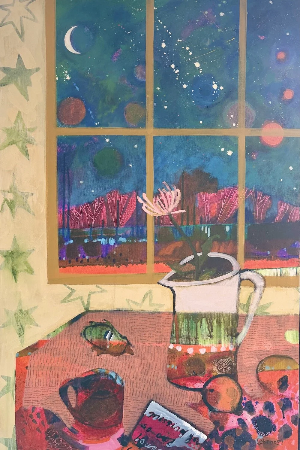 I Read Your Letter 36x24 mixed media on canvas