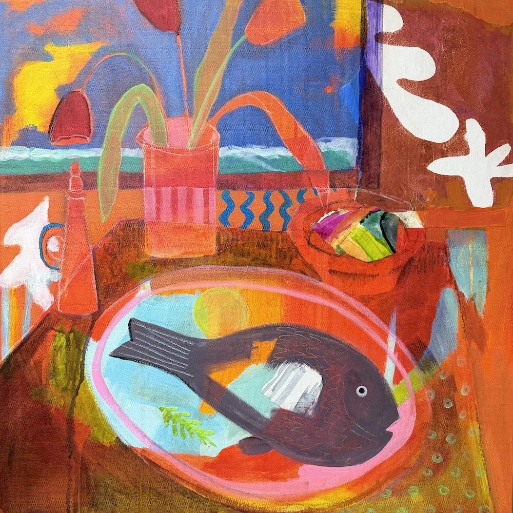 Someday we will Dream 24x24 mixed media on canvas