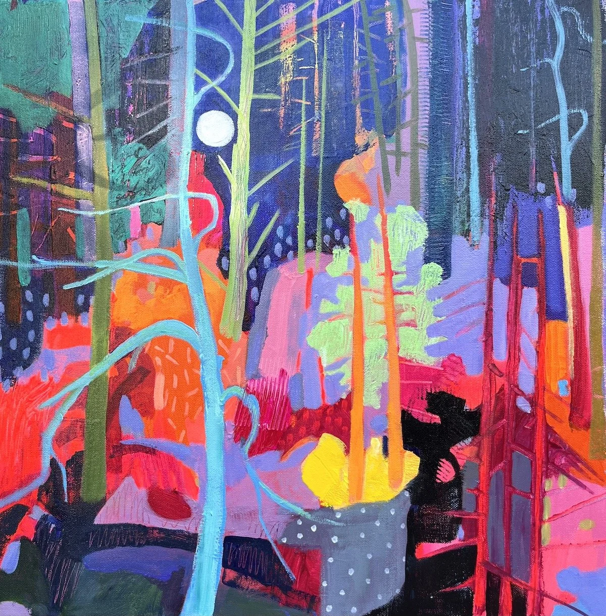 Full Moon at Cedar Swamp 24x24 acrylic on canvas $1000.jpeg