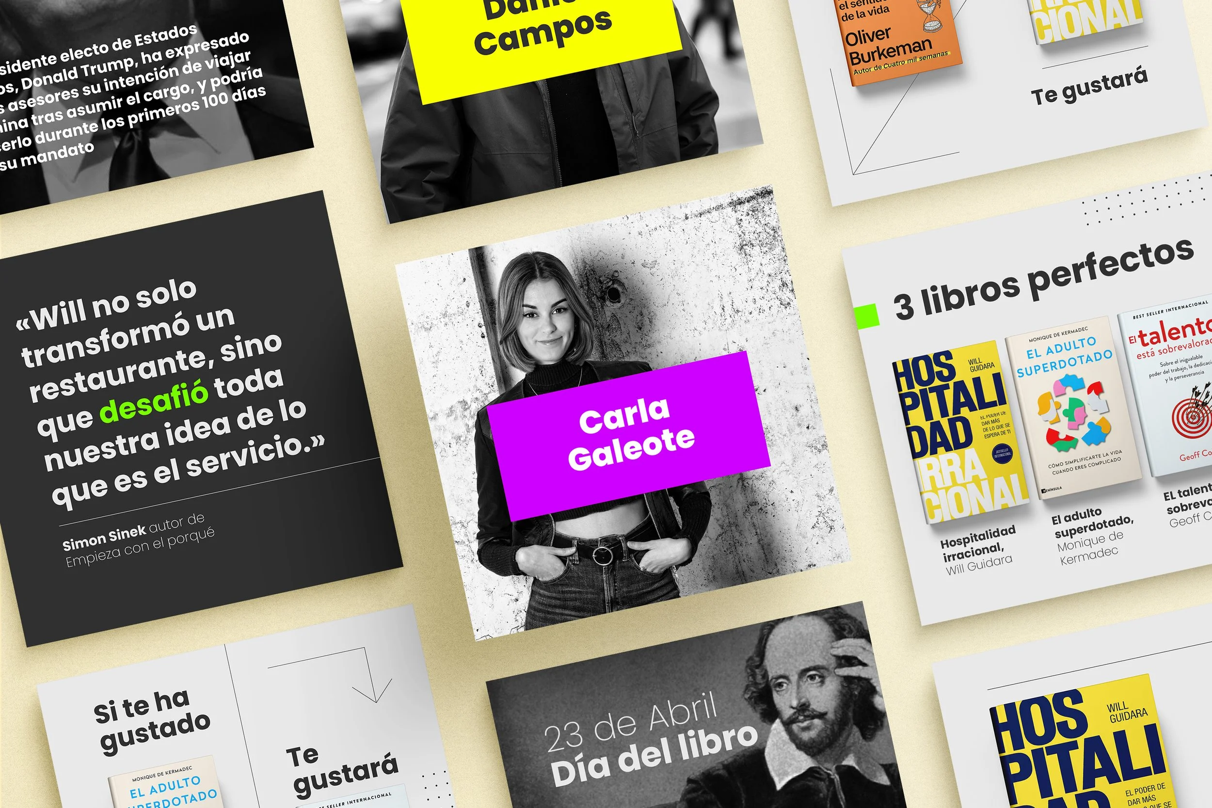 Diseño Feed editorial Península