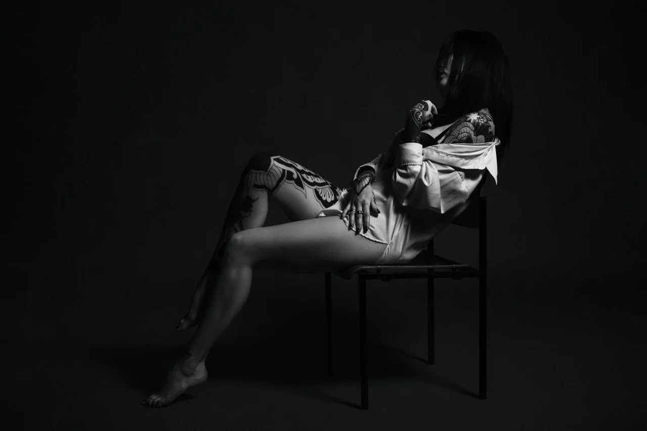Black and white boudoir model shoot studio 3.jpeg