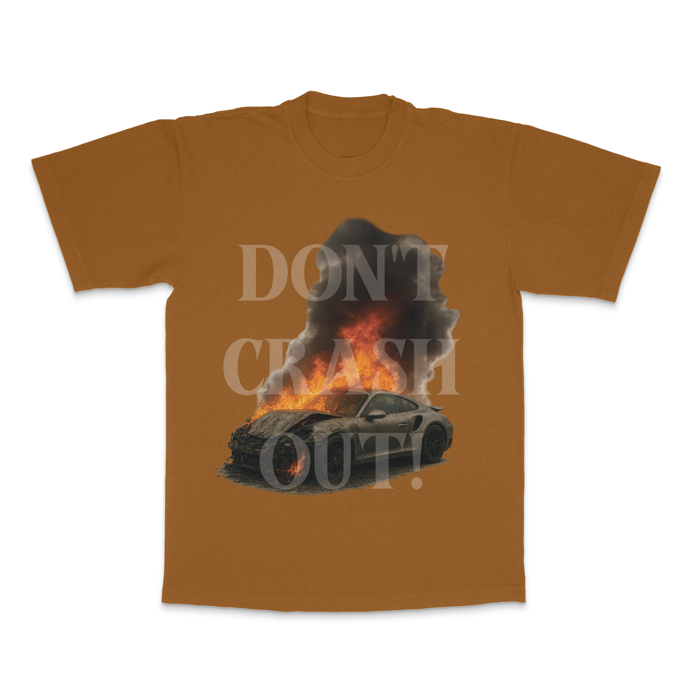 DON'T CRASH OUT TEE (RUST)