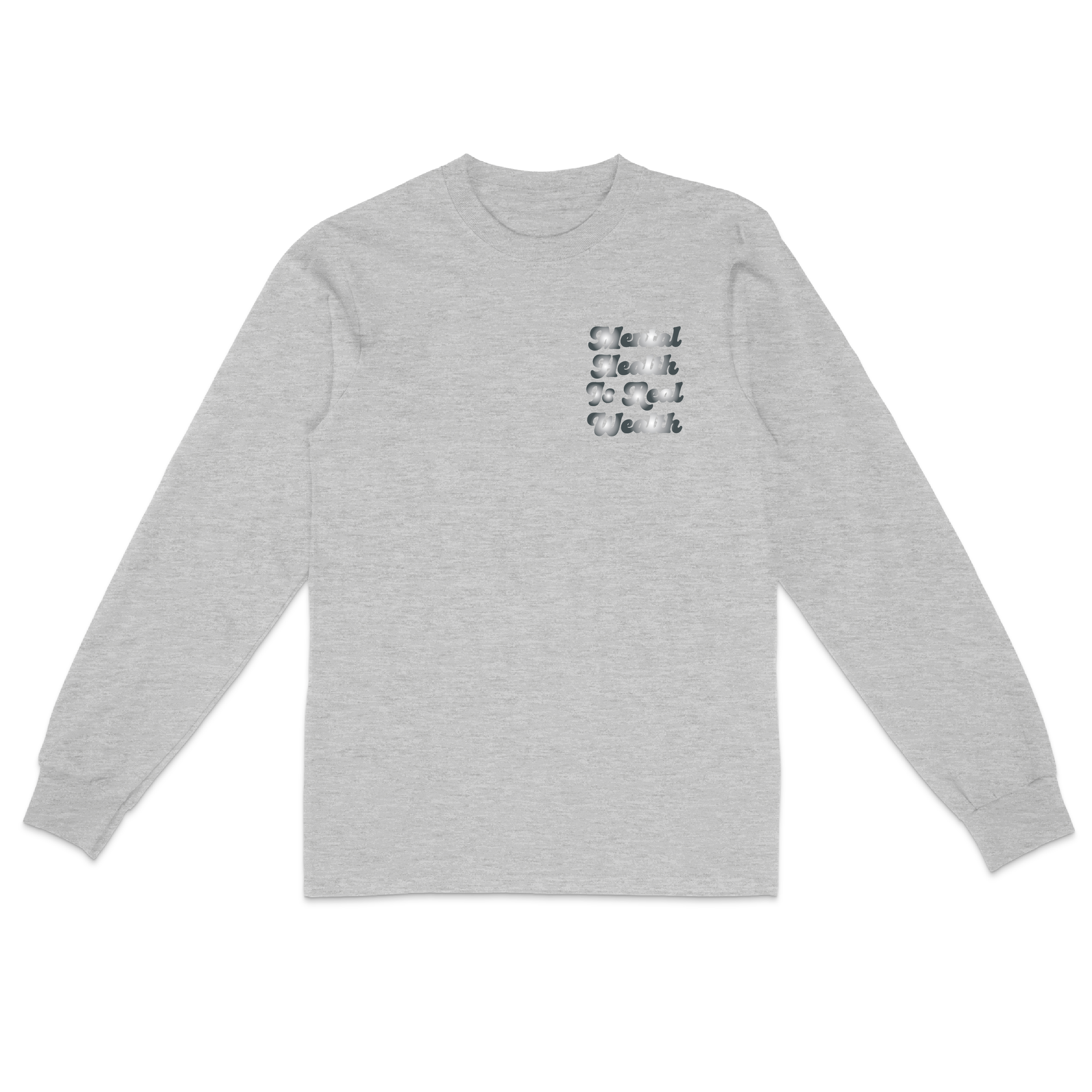 SILVER SCRIPT L/S TEE (GREY)