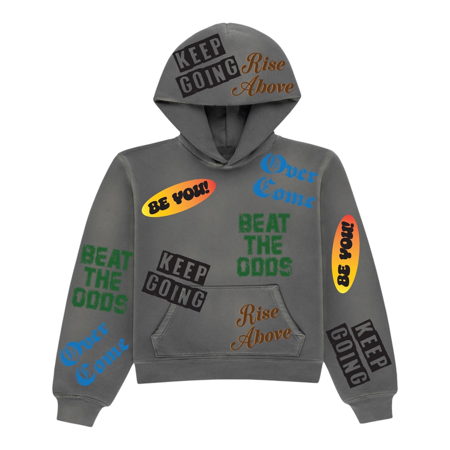 MOTIVATION HOODIE (WASHED GREY)