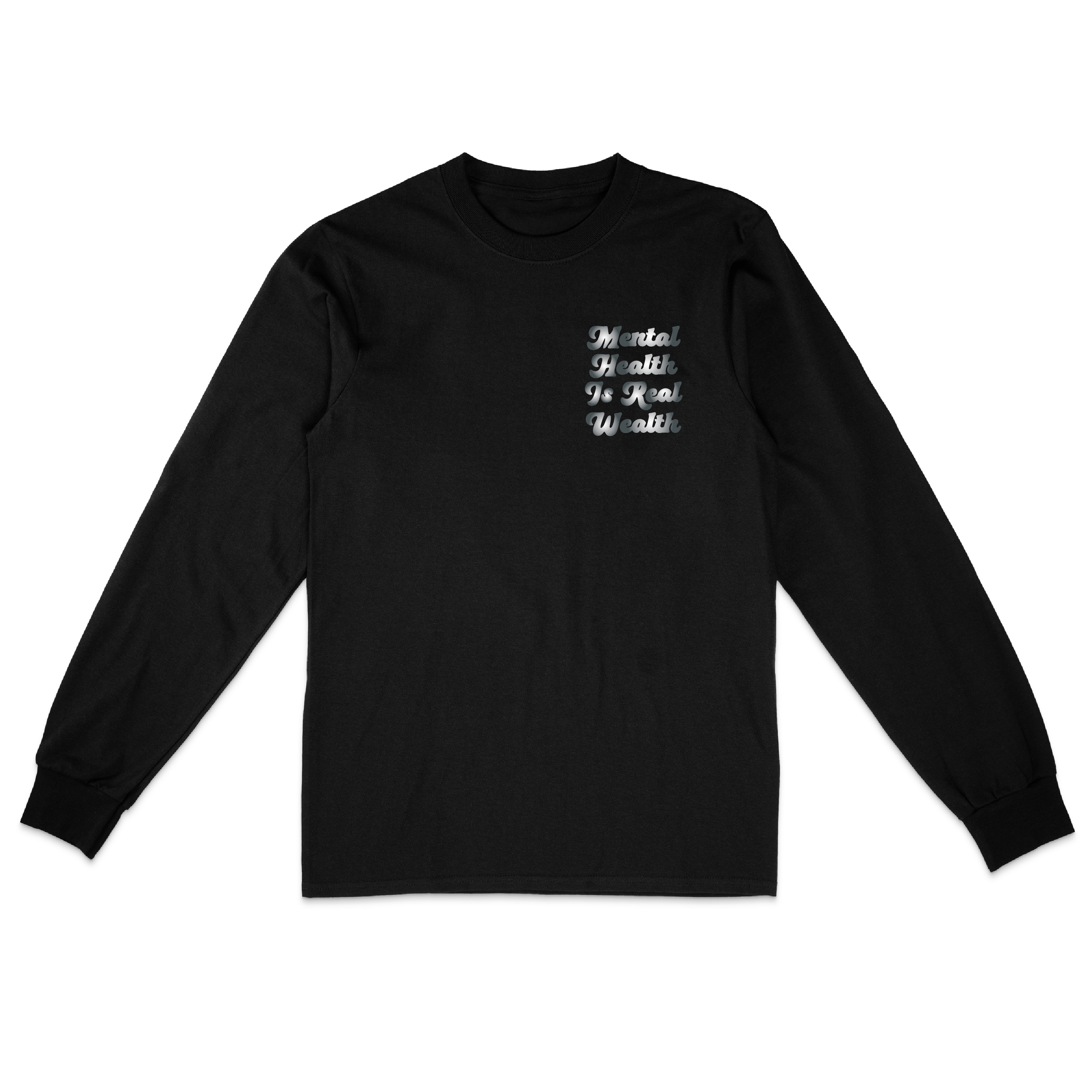 SILVER SCRIPT L/S TEE (BLACK)