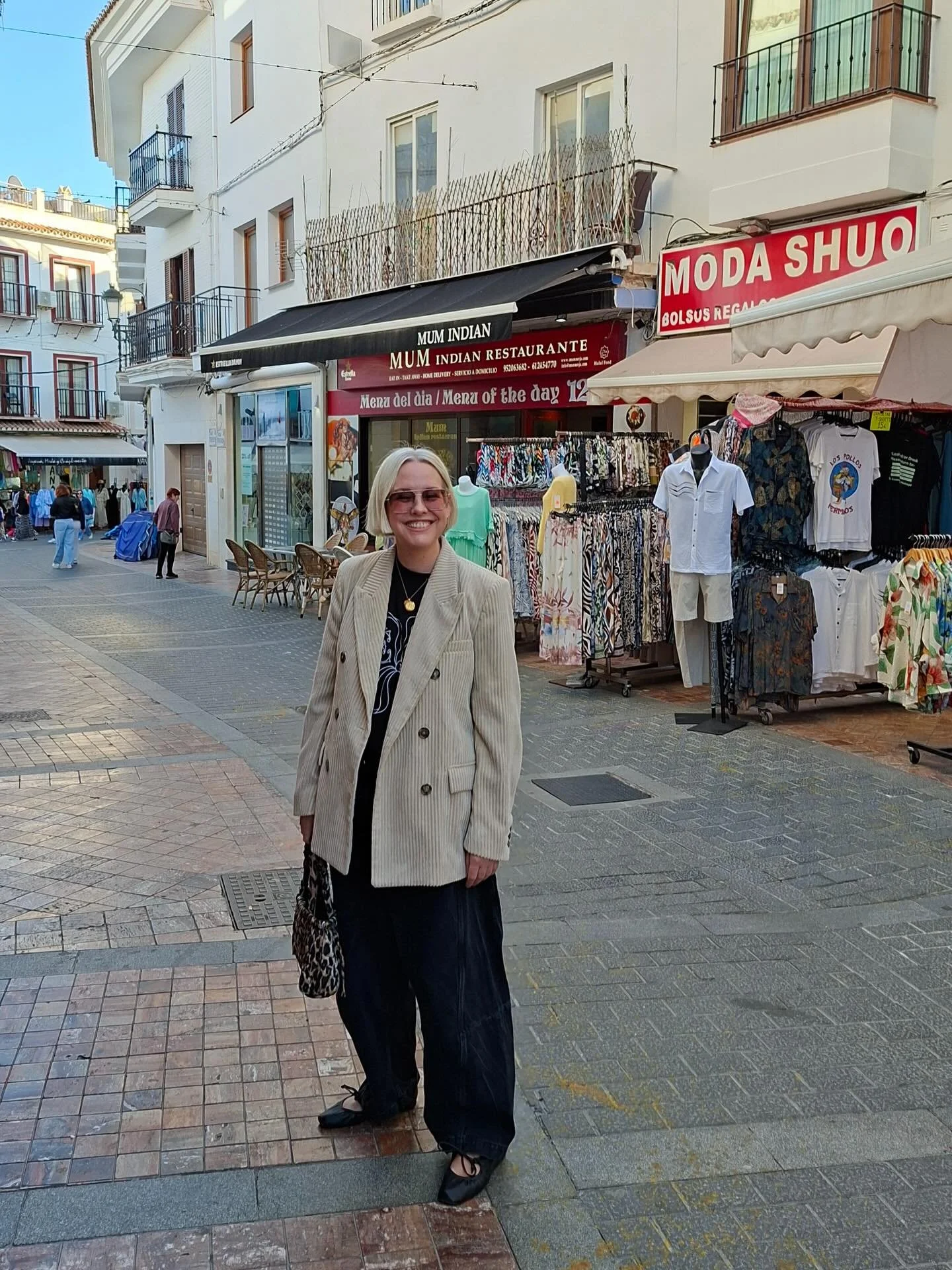 Semana Santa in Nerja 🇪🇸 
We missed most of the celebrations as we were on kids&rsquo; time but ice cream everyday made up for it 

*AD/PR products Rixo necklace and Sezane shirt