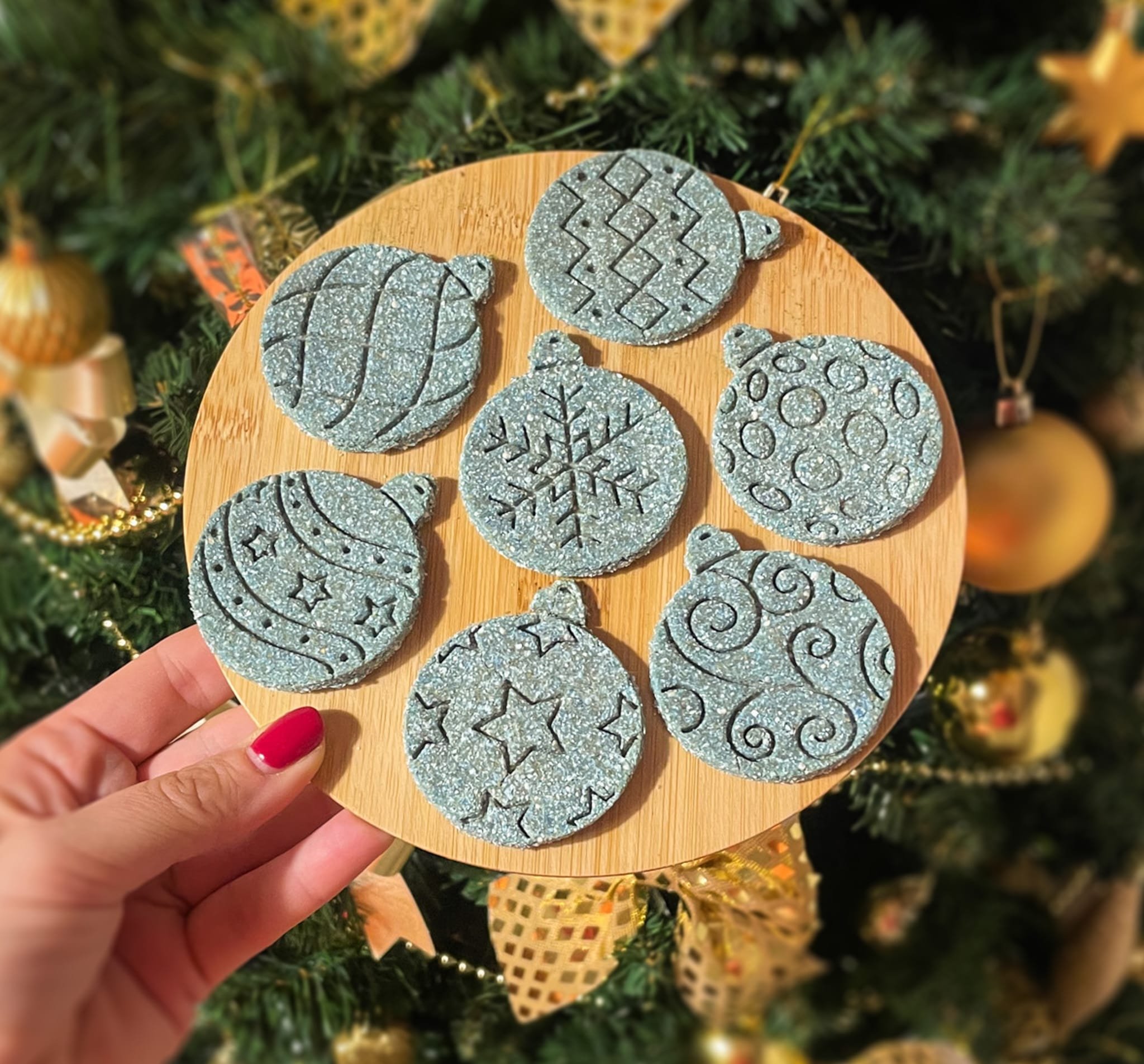 Galletas con espirulina azul