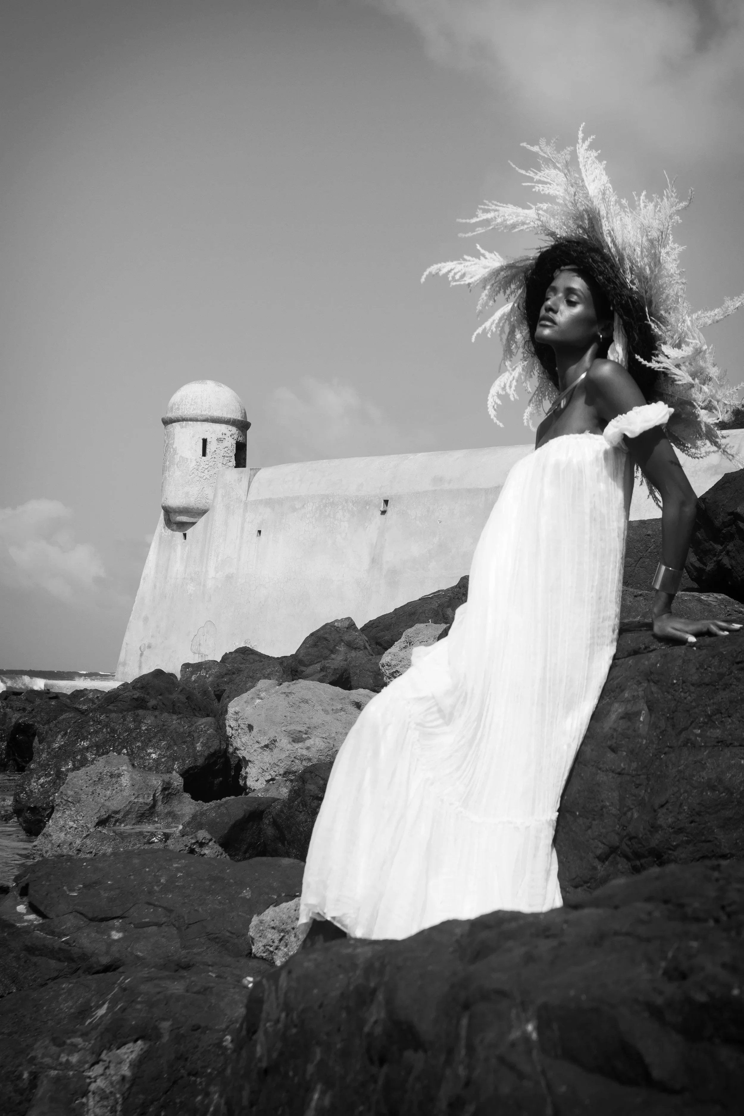 Editorial portrait of a model, natural light, in Puerto Rico, Amsterdam photographer Janeé Smith
