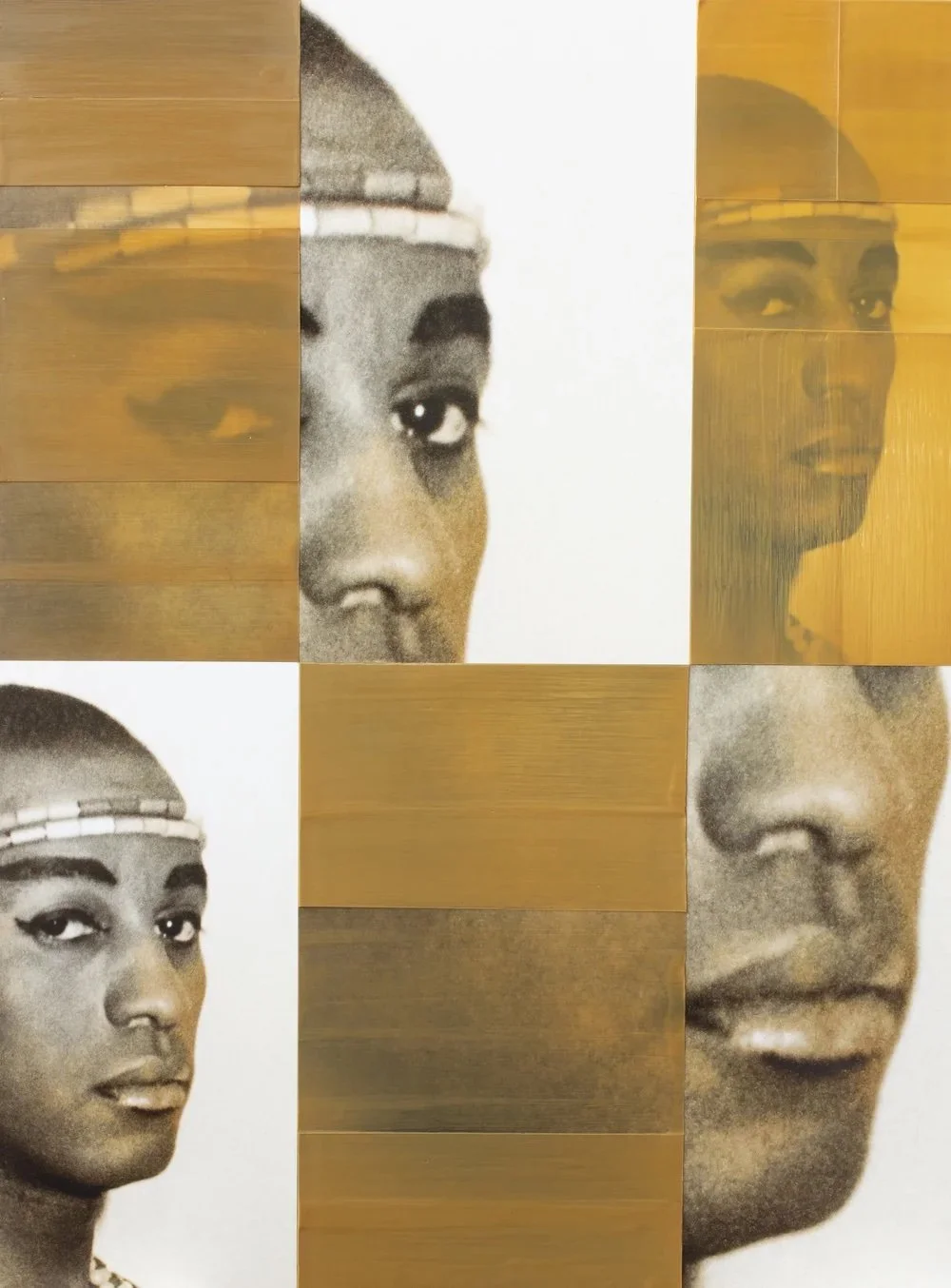  CANYONS BEYOND TIME, 2021, 30 x 40 x 5/8 in. Pigment print, encaustic on plexiglass. 