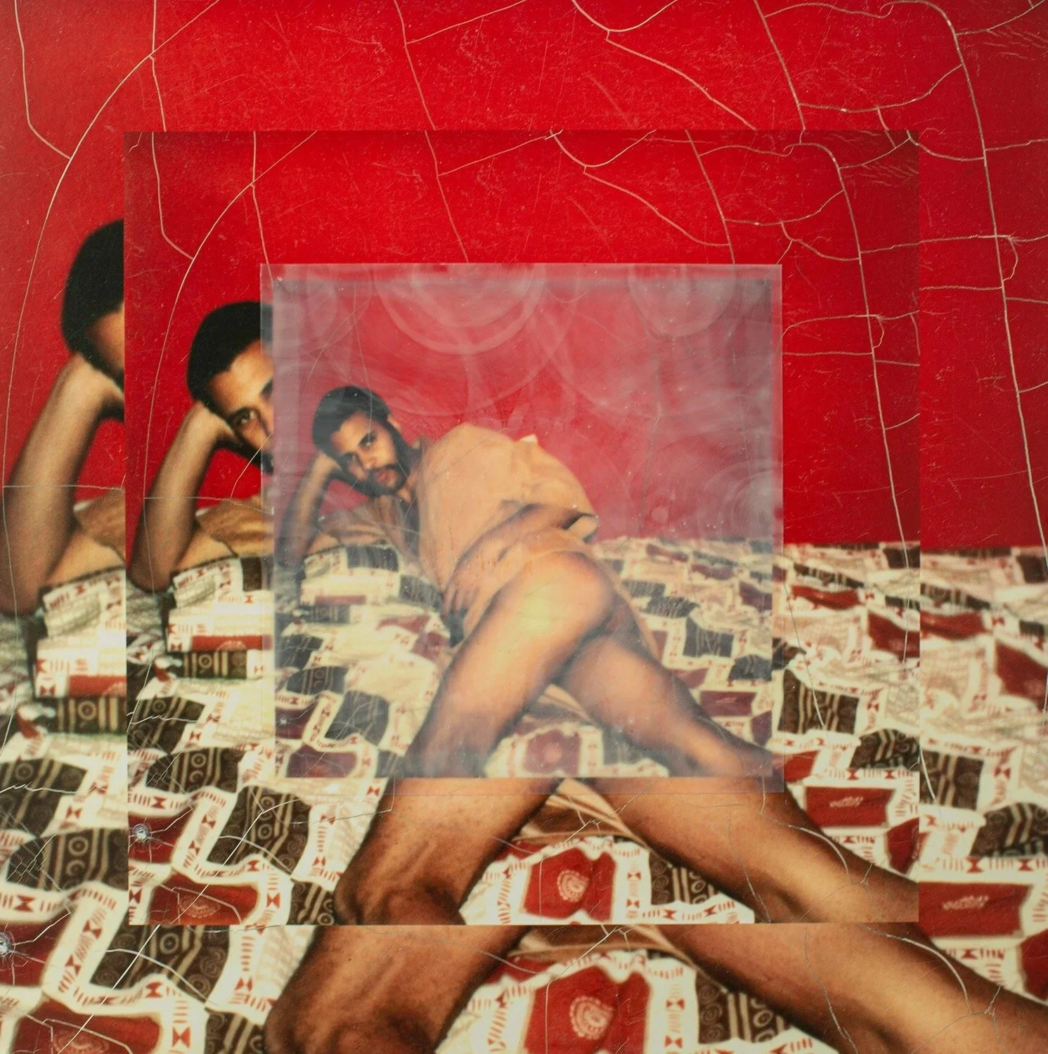  FIREFLIES WE MAKE, BRIGHT AS STARS, 2021, 30 x 30 x 1 5/8in. Pigment print mounted on museum board, encaustic on panel. 