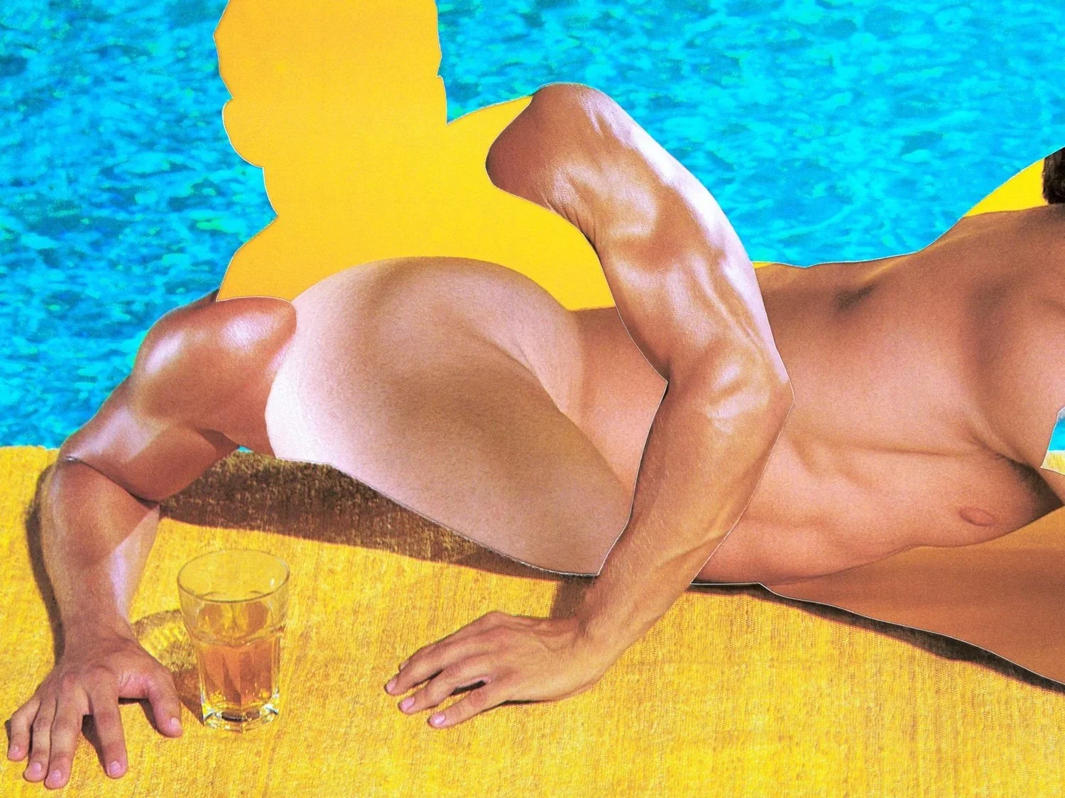   A Drink by the Pool, February,  Archival Pigment Print, 16”x20” + 32”x40” 