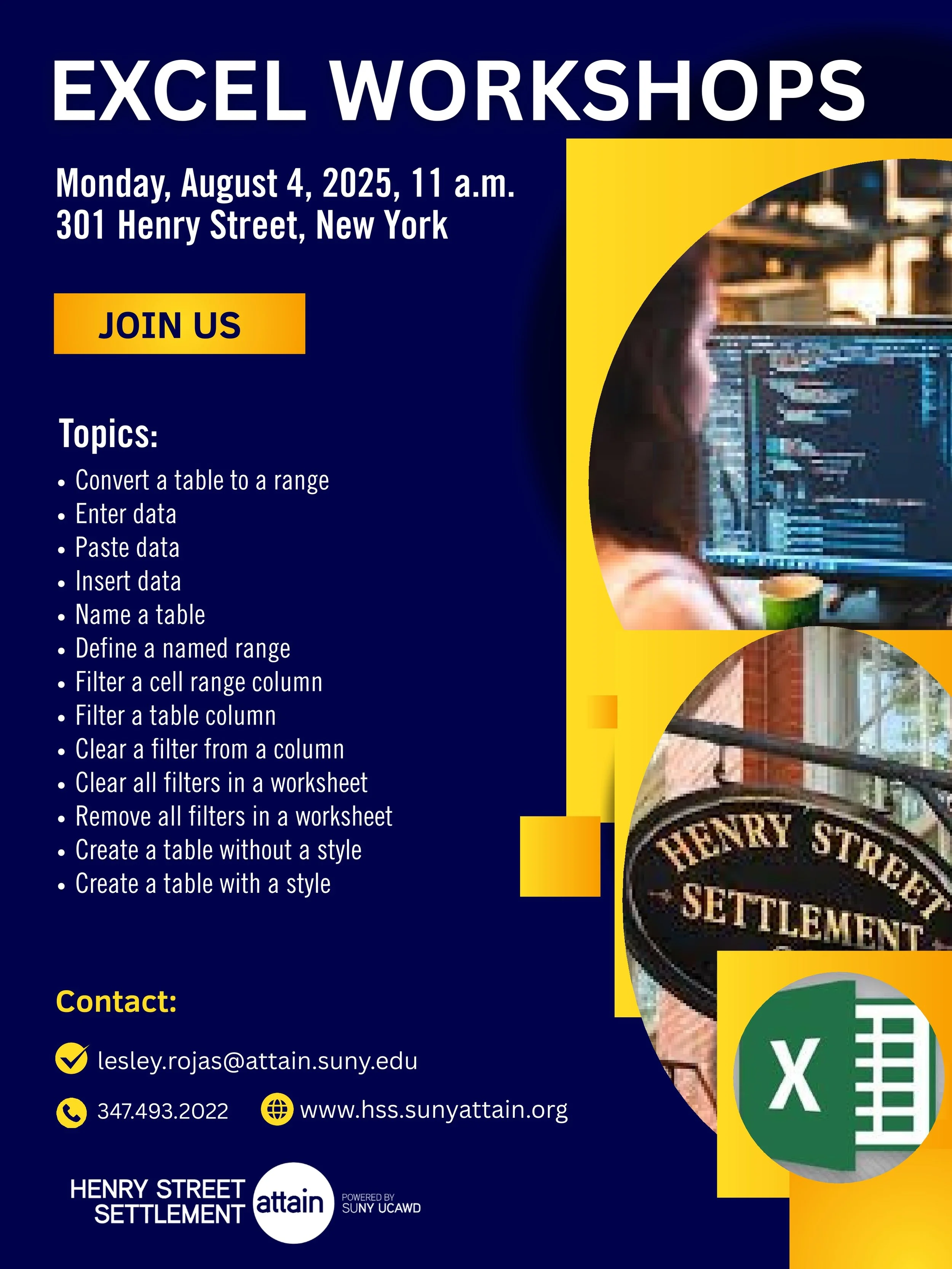 FREE Excel Summer Mini Series: Creating Tables & Entering Data 
