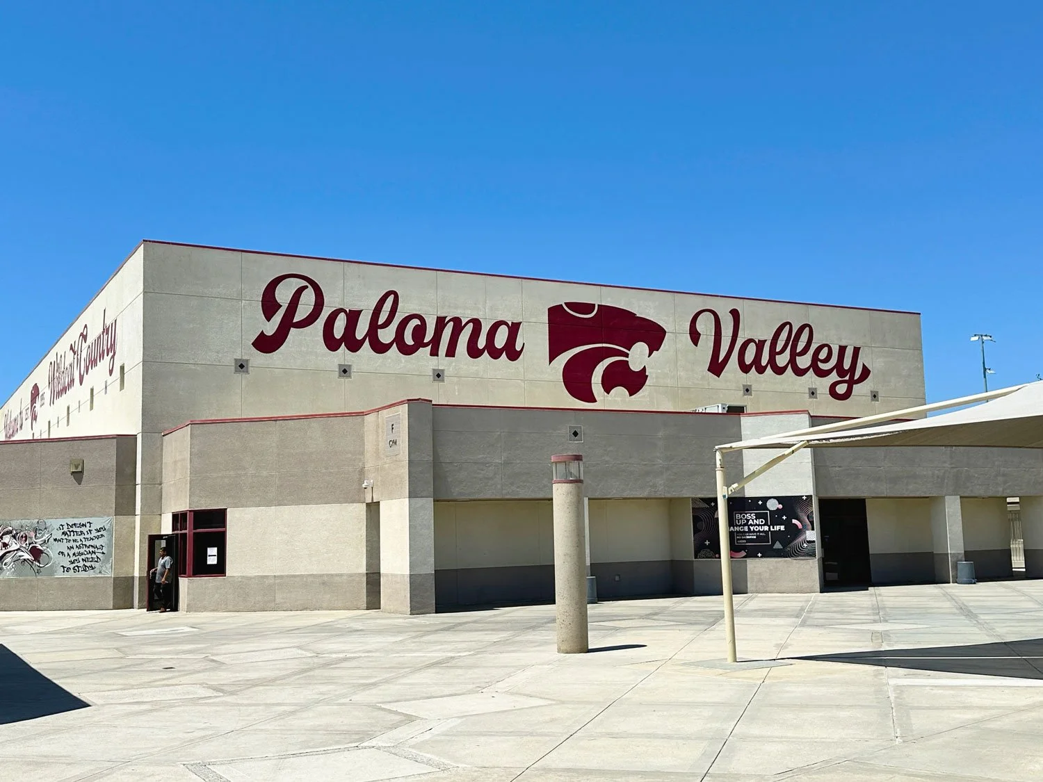 Branded outdoor mural design for Paloma Valley High School