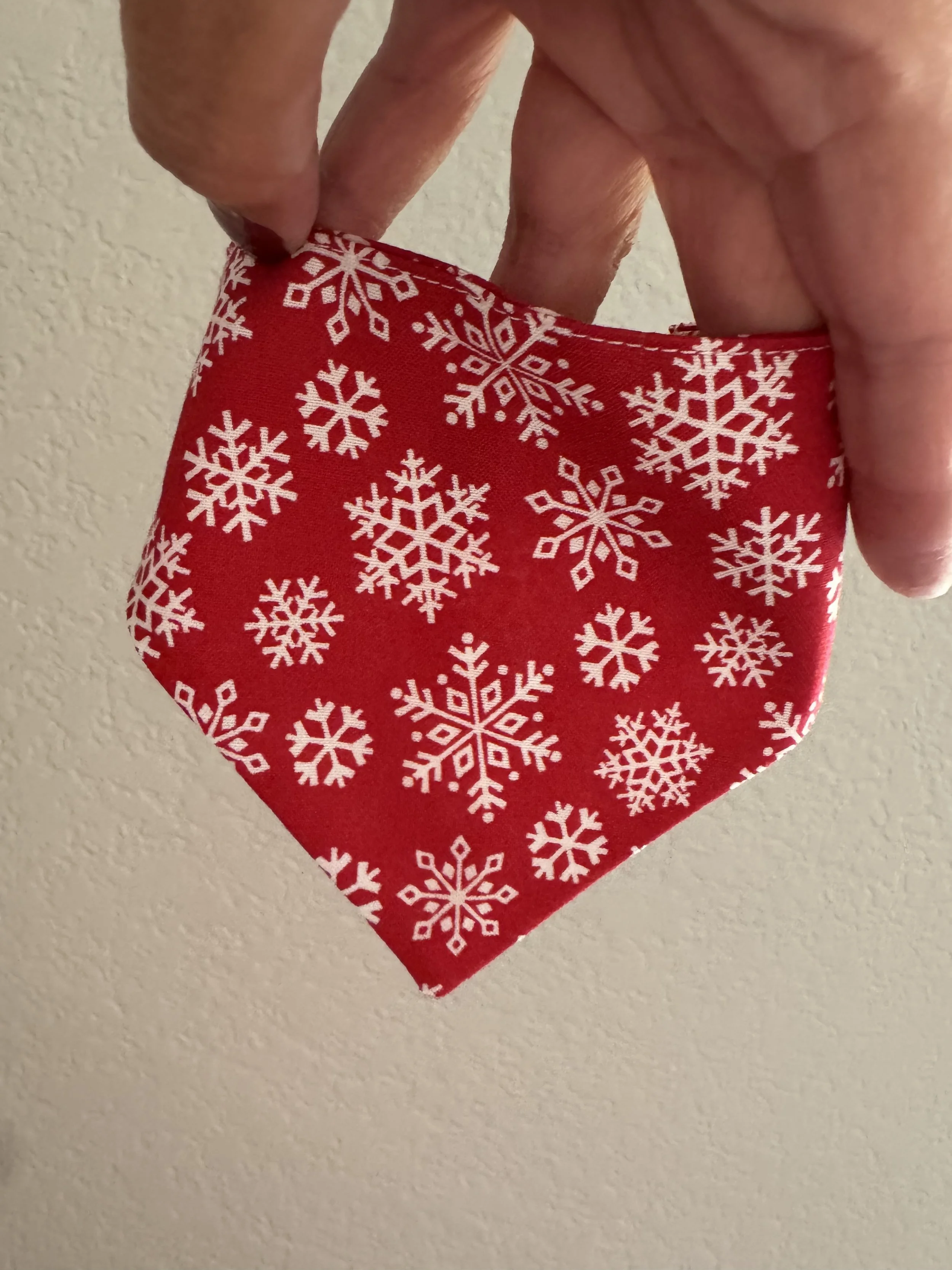 XS - Snowflakes Scrunchie Bandana
