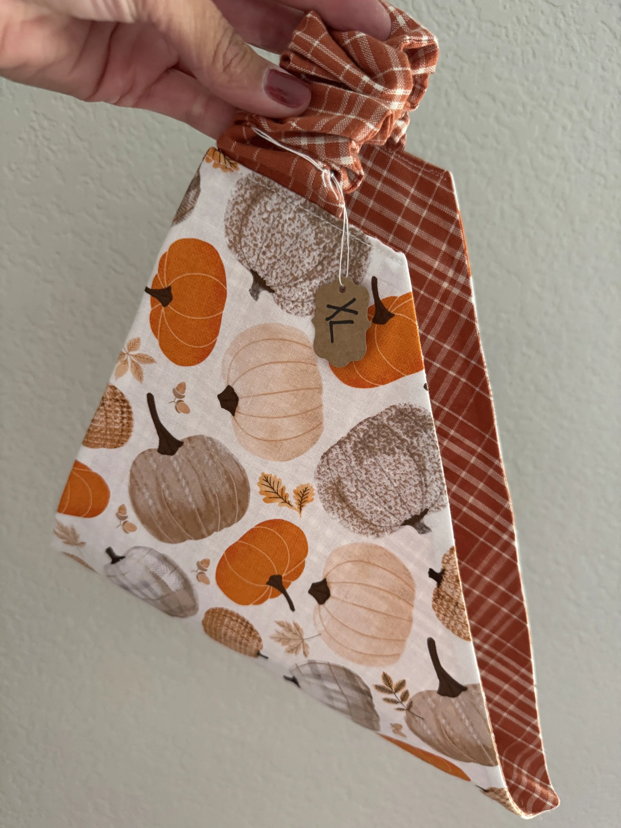 XL - Pumpkin Patch Scrunchie Bandana