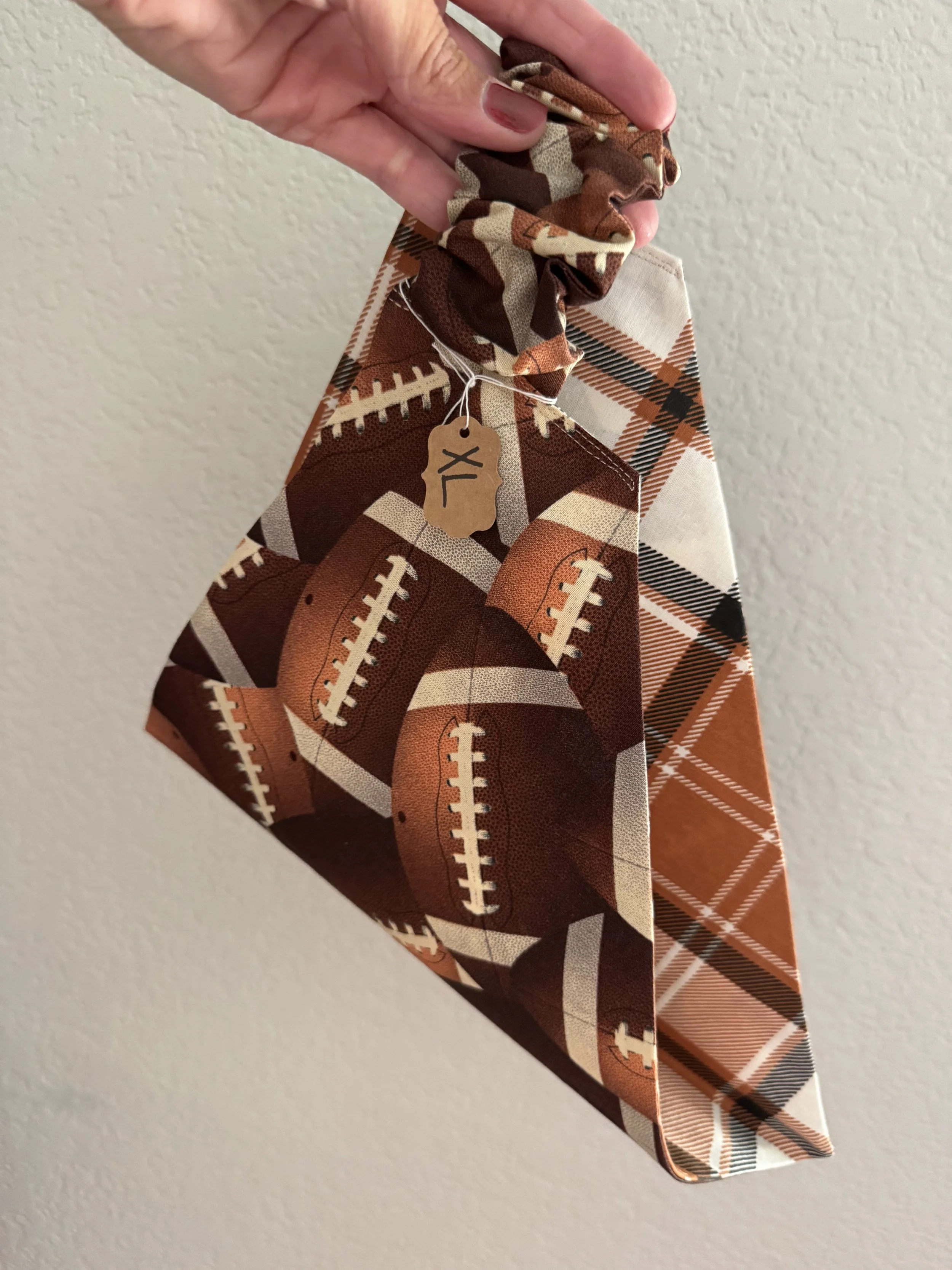 XL - Football Scrunchie Bandana