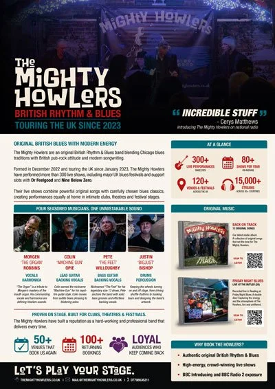 Press sheet for The Mighty Howlers