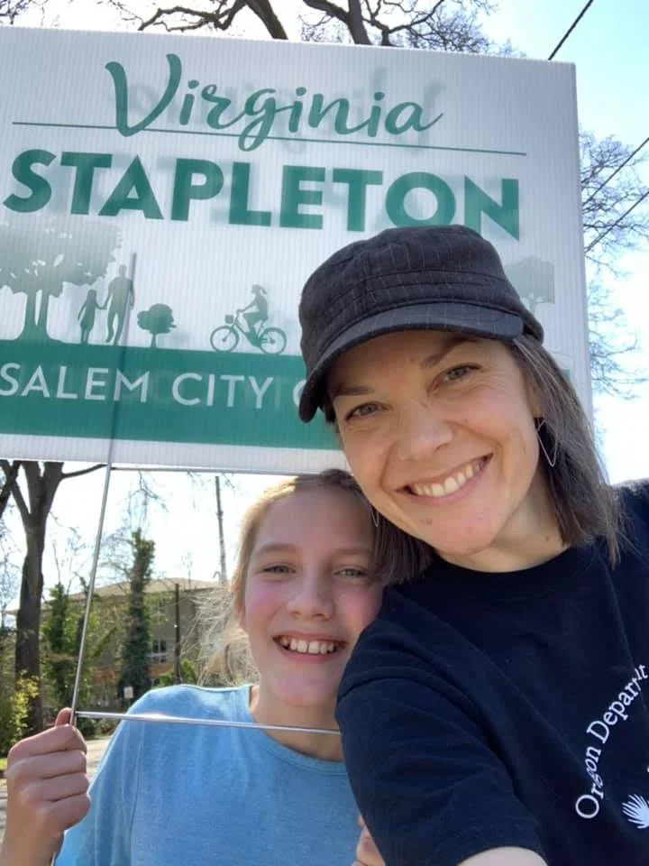 Canvassing with Aliza for Ward 1 on City Council 