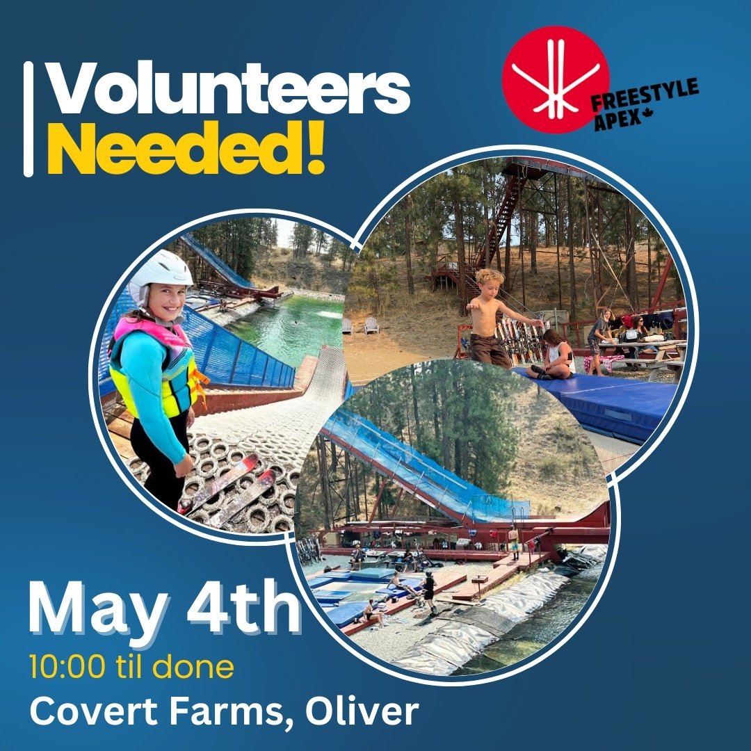 Water Ramp Work Party! 
Saturday, May 4th, 2024
10:00 til done!
We are excited for another Water Ramp and trampoline season at Covert Farms in beautiful Oliver, BC and are working hard to get the ramps ready and summer programming in place. We are lo