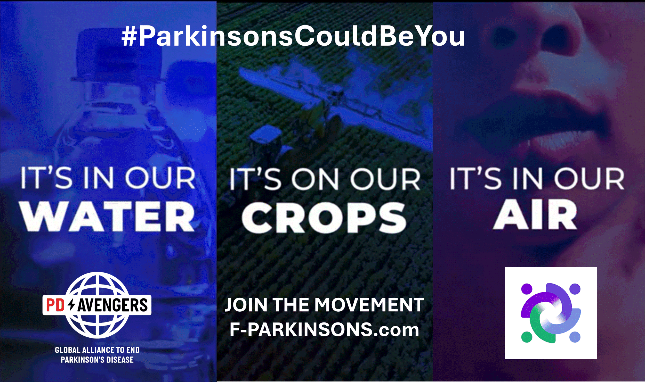 #YourRiskIsReal campaign PD Avengers & PMD Alliance www.F-Parkinsons.com 