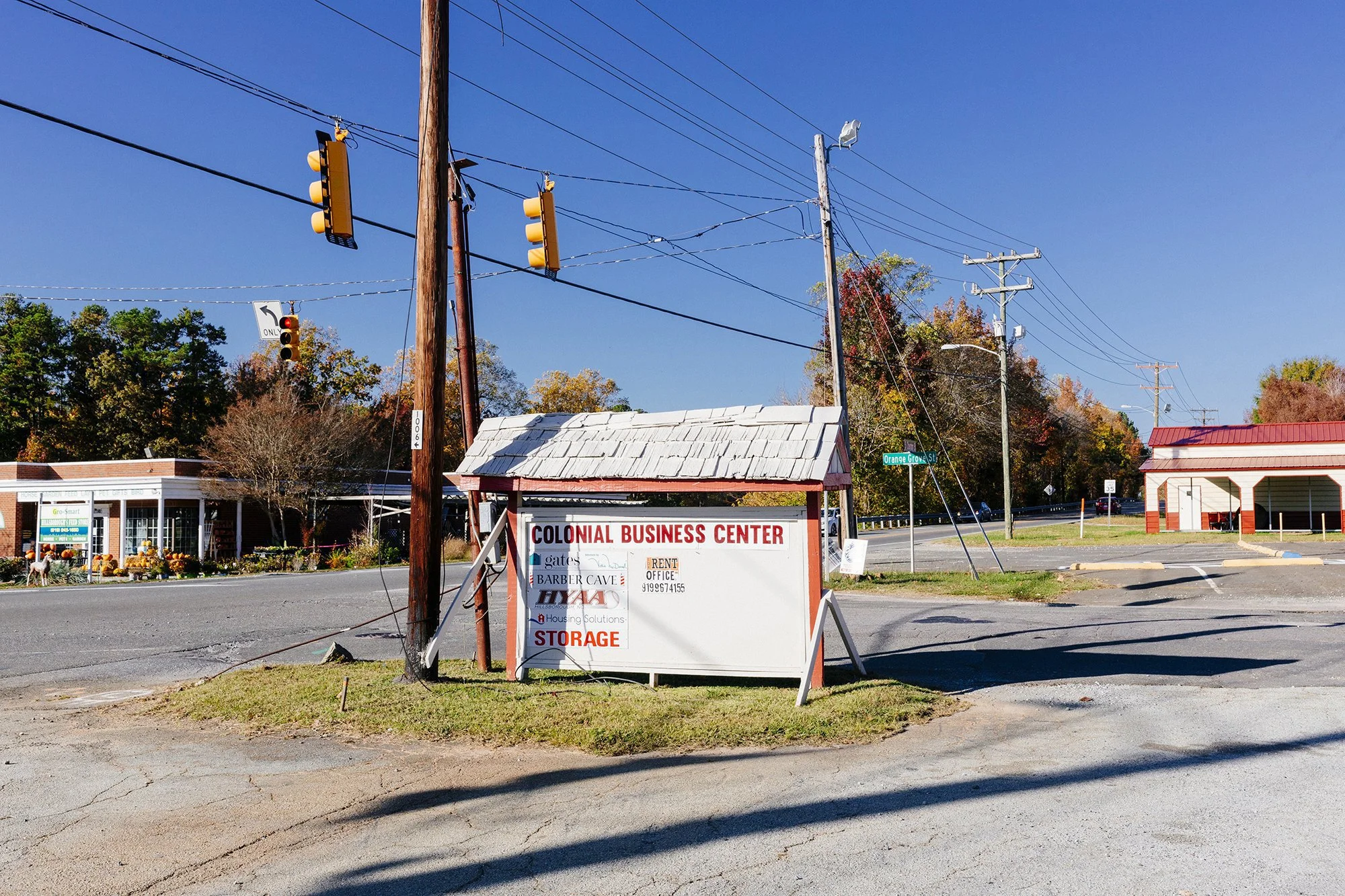 Colonial Business Center (signage), Hillsborough, North Carolina. 5X7" Archival Pigment Print