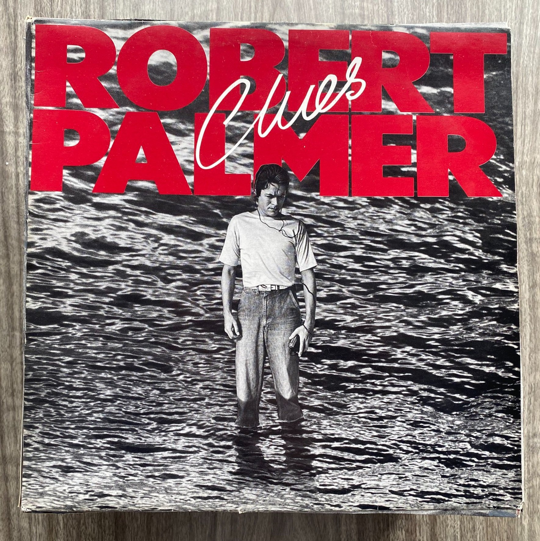 Cover of box made out of Robert Palmer's Clues record sleeve.