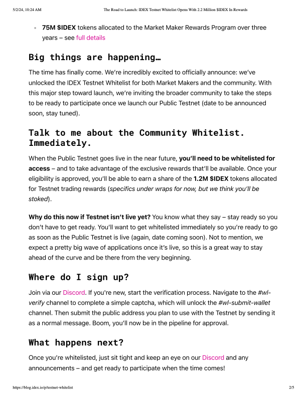 IDEX_Blog_The Road to Launch2_ IDEX Testnet Whitelist Opens With 2.2 Million $IDEX In Rewards.png