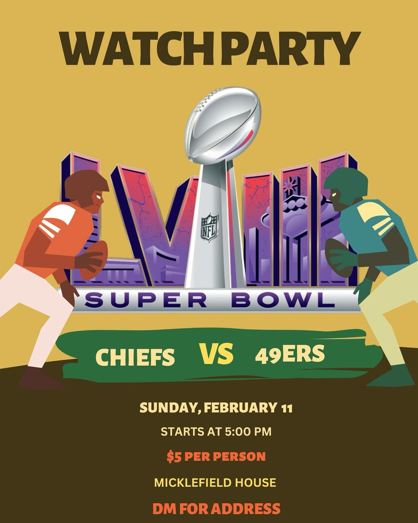 THIS Sunday&hellip;SUPER BOWL WATCH PARTY !! 🏈 

DM us for the address :)
