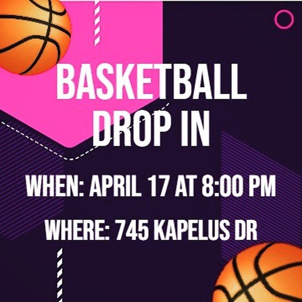 There is a Gateway Young Adults Basketball Drop-in on April 17 at 8:00pm till 11:00pm!!