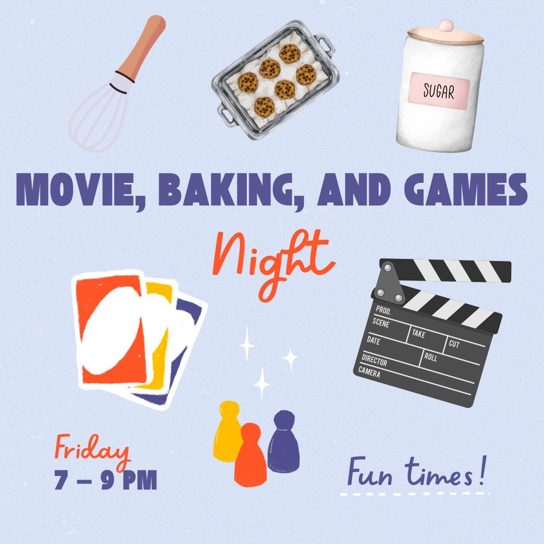 North Youth!! This week we're having a movie, games, and baking night!! Come ready to have a great time!

See you on Friday; 7pm at the building!