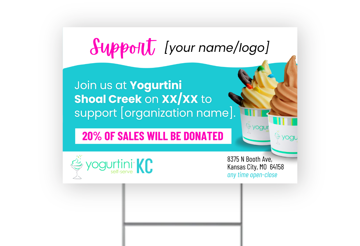 Fundraising Tools Shoal Creek — Yogurtini KC