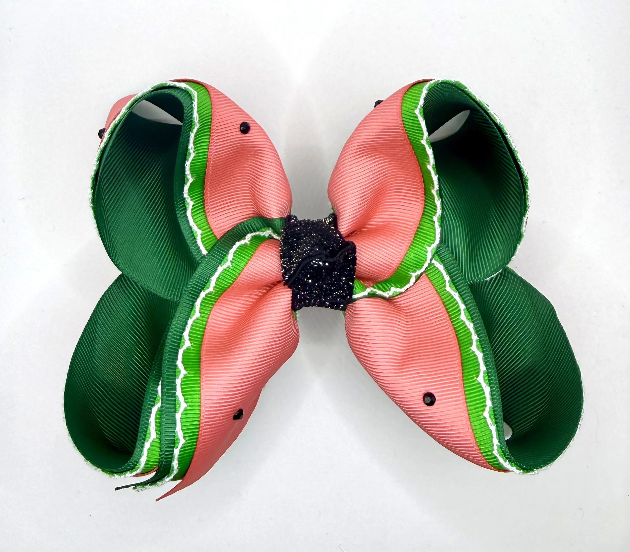 Watermelon Rhinestone Bow