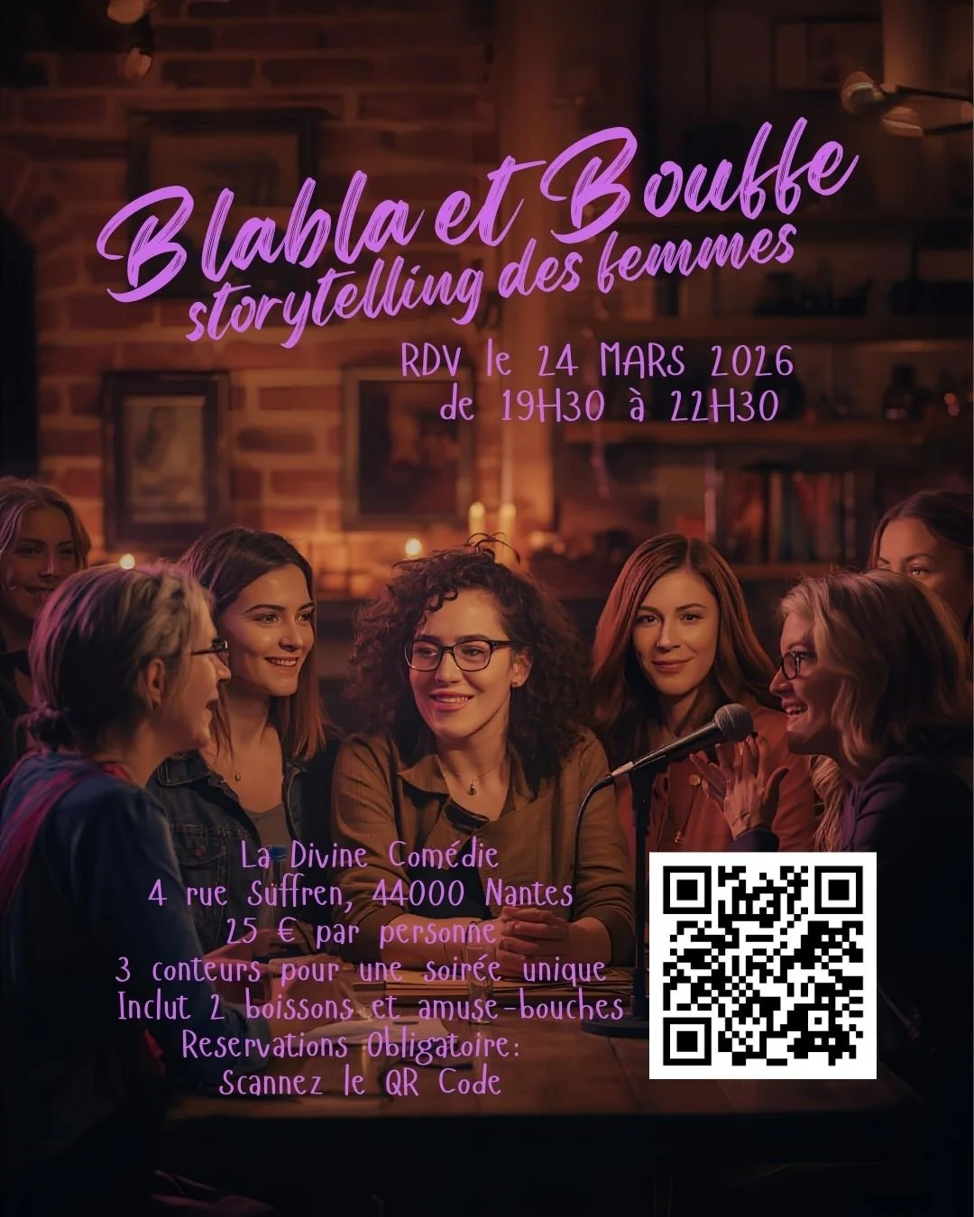 In celebration of International Women&rsquo;s Day, I&rsquo;m excited to share that my women&rsquo;s storytelling evenings are going public!
Over the past months, I hosted two small gatherings for women in my apartment in Nantes. At the last one, we i