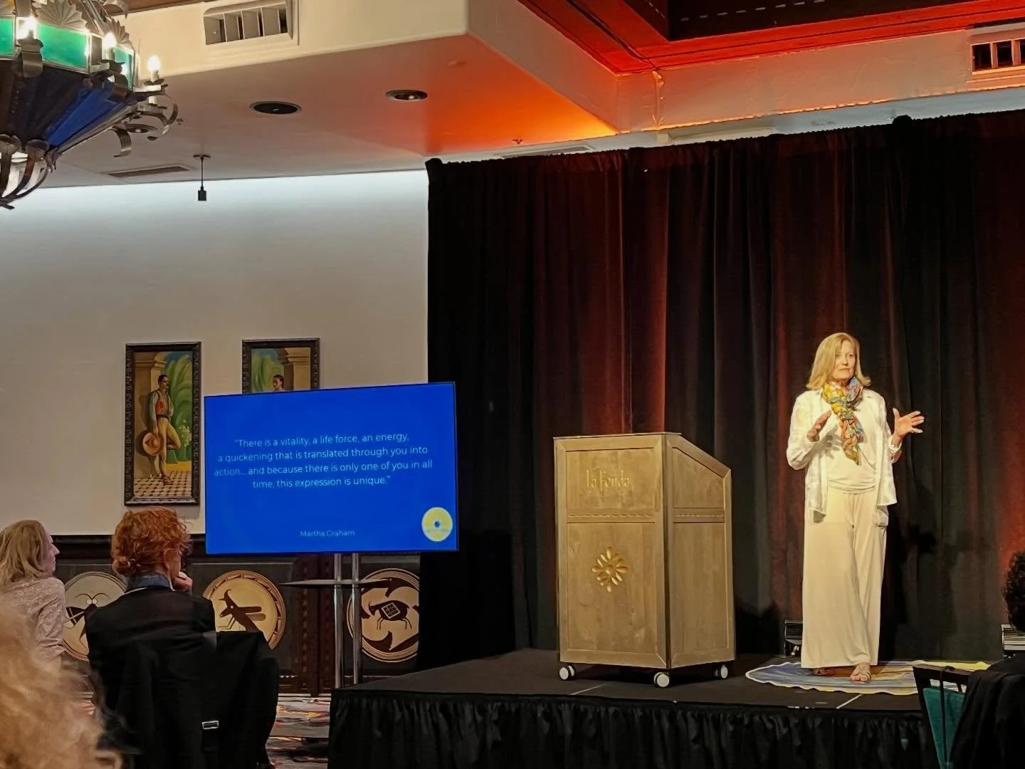 I am on the final leg of my journey back to Nantes after a wonderful two weeks in Santa Fe filled with art, story, and meaningful connection.

I had the pleasure of attending the Third Act QUEST event, where I co-created a Quest Anthem, hosted a one-