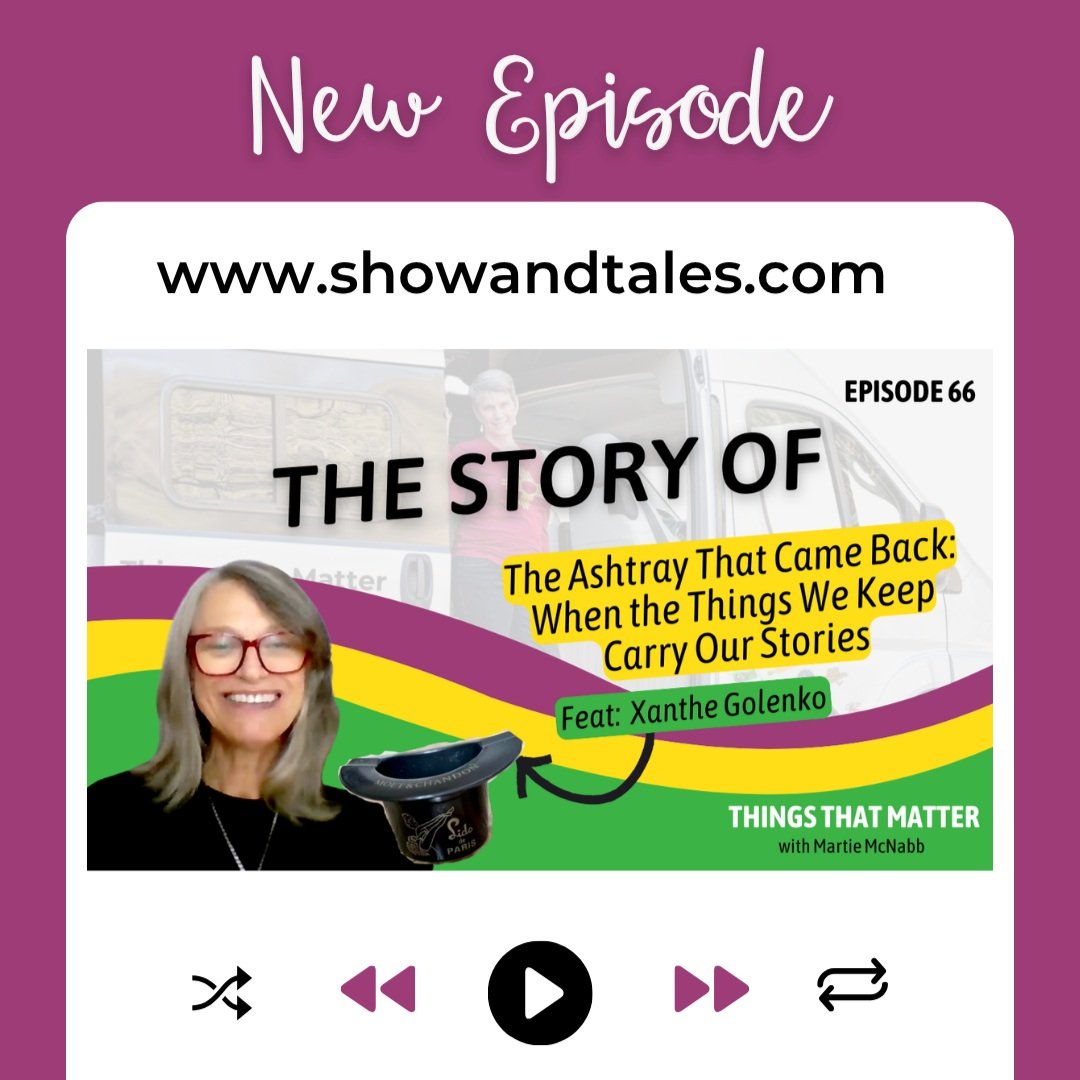 I had a wonderful conversation with Martie McNabb for her podcast, Things That Matter, where I shared the story of my precious Lido ashtray.

I acquired it in 1986 and kept it for 40 years. Then, during a storm, it blew off my balcony and completely 