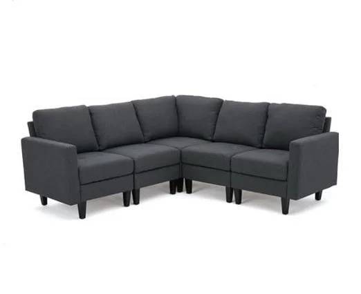 New Grey 5 Piece Modular Sectional Sofa
