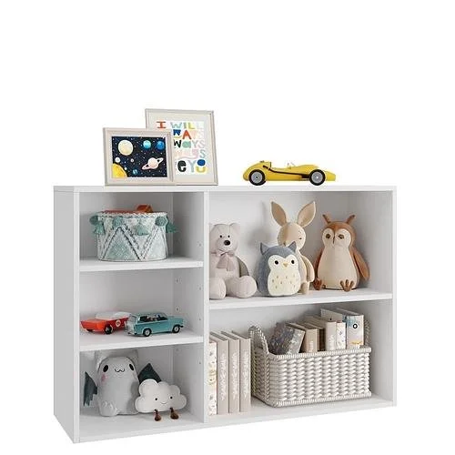New 5 Cube Storage Organizer Bookcase White