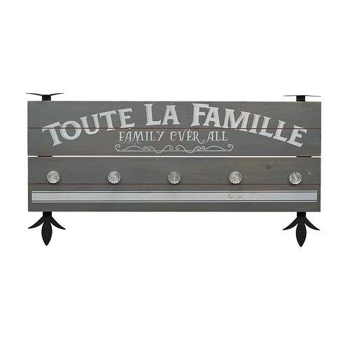 New Rustic Wood Plank Look TOUTE LA FAMILLE with 5 Key Hangers