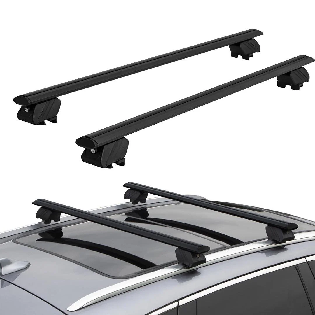 New 51" Universal Roof Rack Cross Bars 300 LBS Load Capacity, Adjustable Lockable
