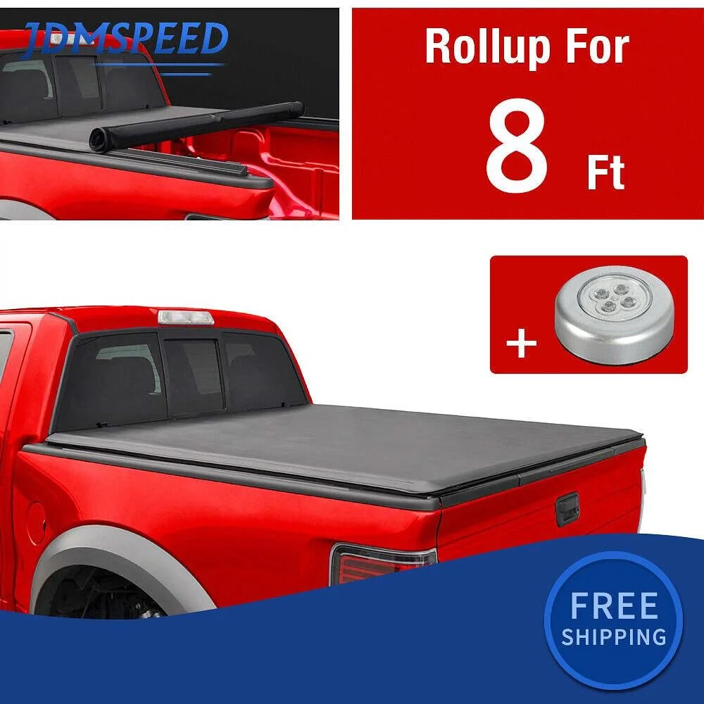 New 1999-2016 Ford Super Duty 8ft Truck Bed Soft Vinyl Roll-Up Tonneau Cover