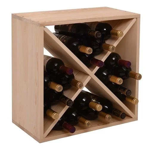 New 24 Bottle Wood Wine Rack Insert X Cube