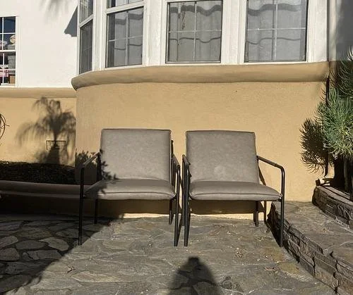 New PHI VILLA Set of 2 Middle Back Gray Accent Living Room Lounge Sofa Chair