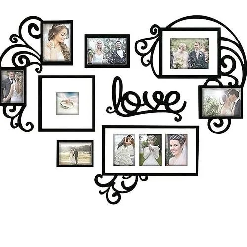 New Photo Frame With Wall Hanging Mounting Design | Love Heart Shape