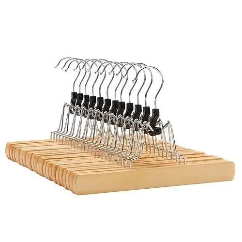 New 12 Piece Wooden Pant Hangers (Kids)